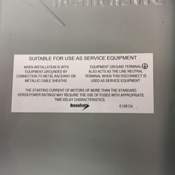 Diversitech DDS-60U Pull Out Disconnect Switch New - Picture 7 of 8